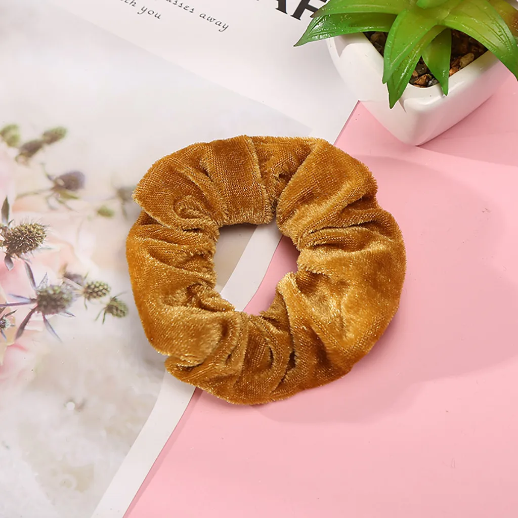 1 шт. Velluto Scrunchies Fasce Accessori Per Capelli Donne Ragazze Capelli Elastici Cravatta In Gomma anello corda per cape