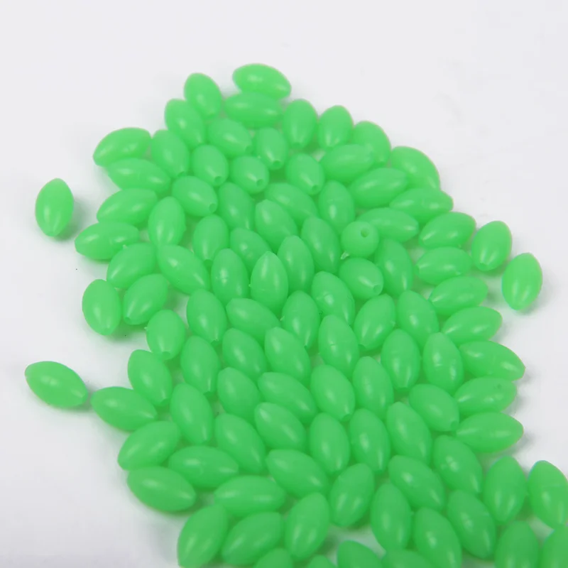 100 шт. овальные Мягкие пластиковые блестящие бусины для тройных крючков | Спорт и