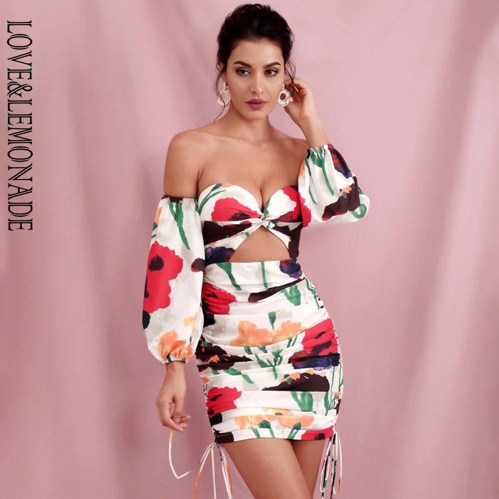 Любовь и лимонада пружинная трубка топ с вырезами белого цвета принтом в виде