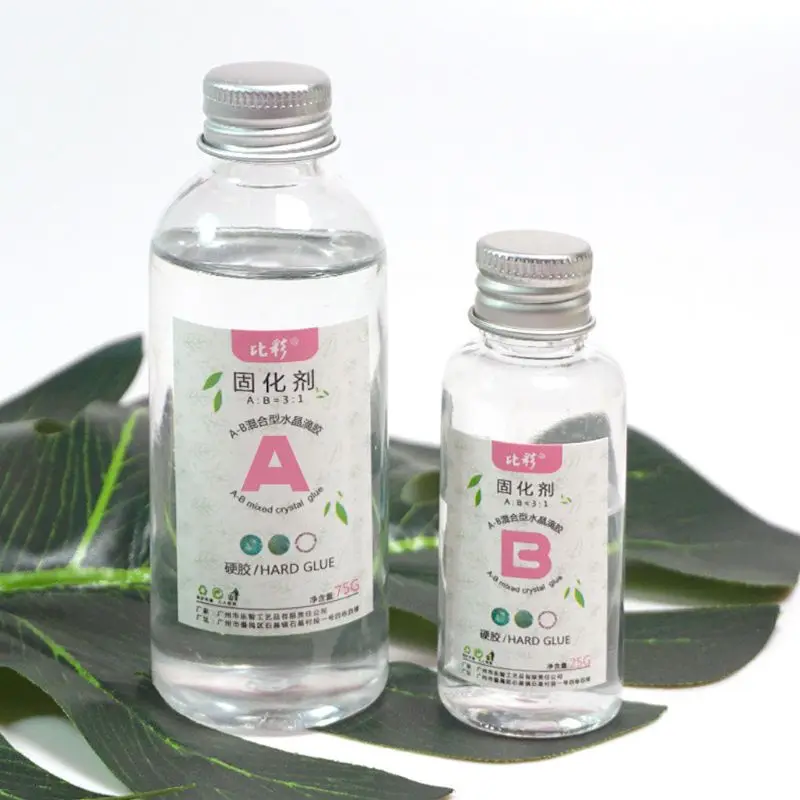 

1 Set Clear Resin Epoxy High Adhesive 3:1 AB Crystal Glue Resin Jewelry Making HX6F