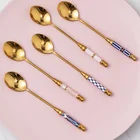 Ложка для кофе с длинной ручкой из нержавеющей стали, 1 шт., ложка для мороженого, десертная ложка, чайная ложка для пикника, кухонные аксессуары