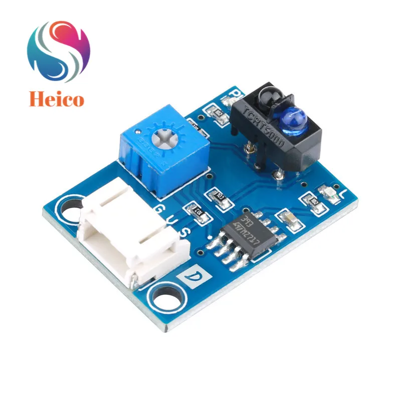 

TCRT5000 Infrared Reflector Switch Photoelectric Switch Infrared Sensor Tracking Module With Cable for DIY Robot Kit