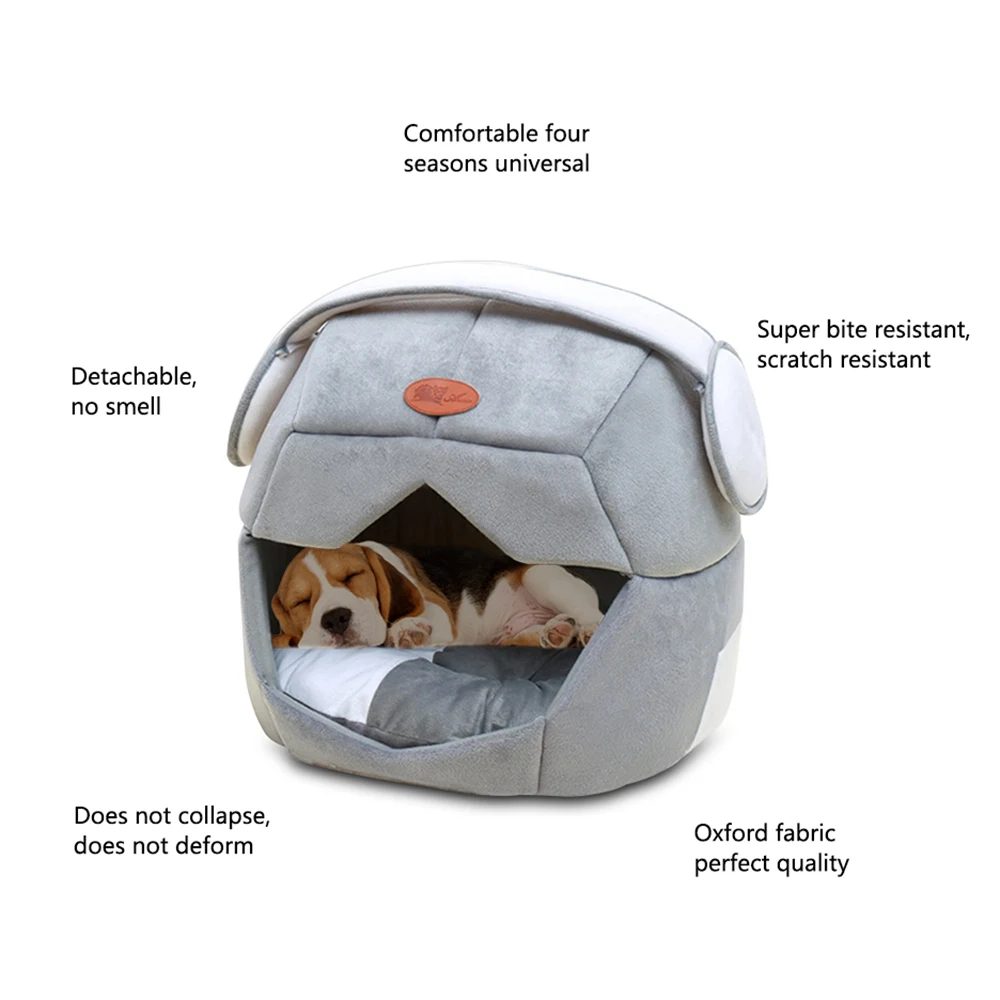 Мягкая кровать для кошек домик собаки Складной Теплый космический шлем