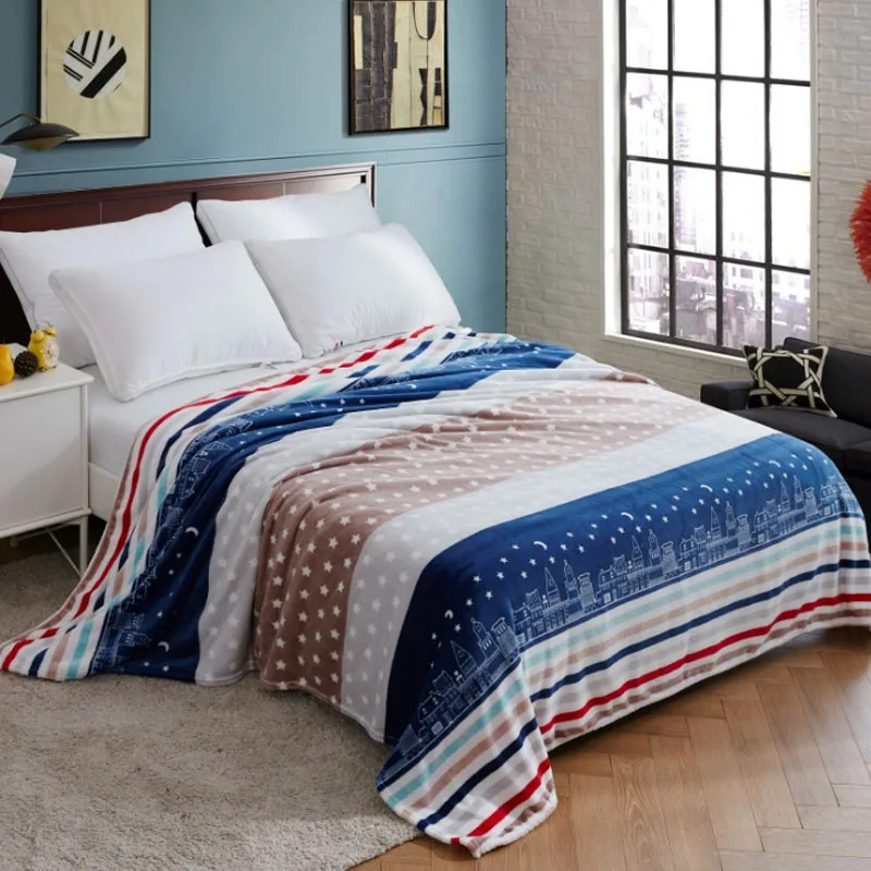 

Bedding Adult Coral Fleece Blanket For Bed Stitch Duvet With Pattern Blankets Bedspreads Soft Blanket For Sofa Home Bed Cover