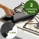 Покрытие для горелки 2 шт., защитный экран для защиты от брызг, многоразовое антипригарное покрытие для кухонной газовой печи