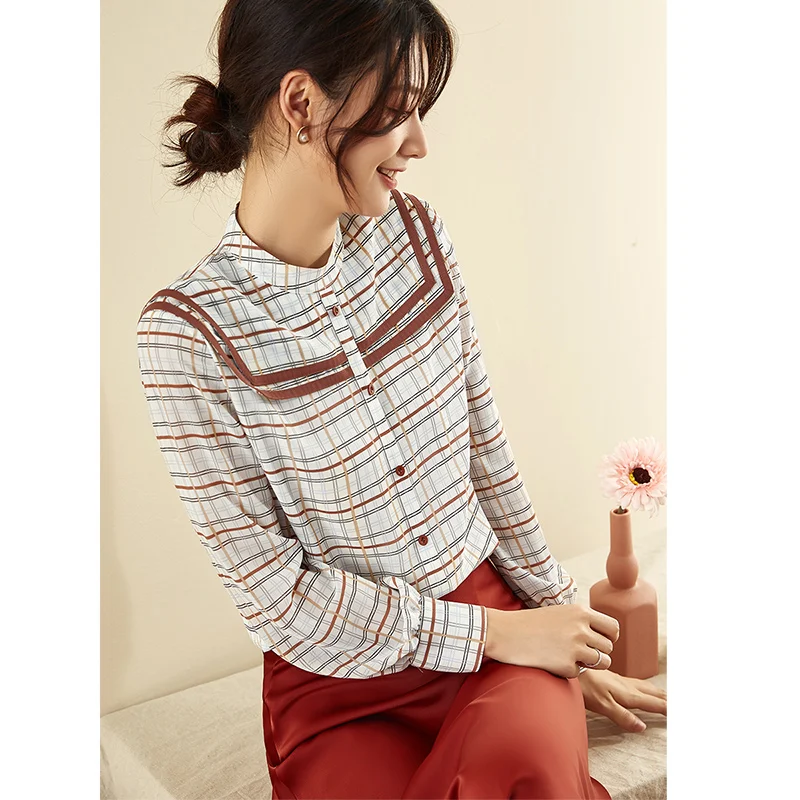 Женская рубашка из хлопка в Корейском стиле Стиль свободные 2021 Сезон весна осень