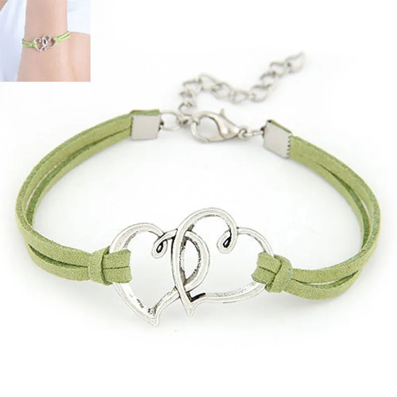 2017 европейский браслет ручной работы с сердечками для женщин из сплава