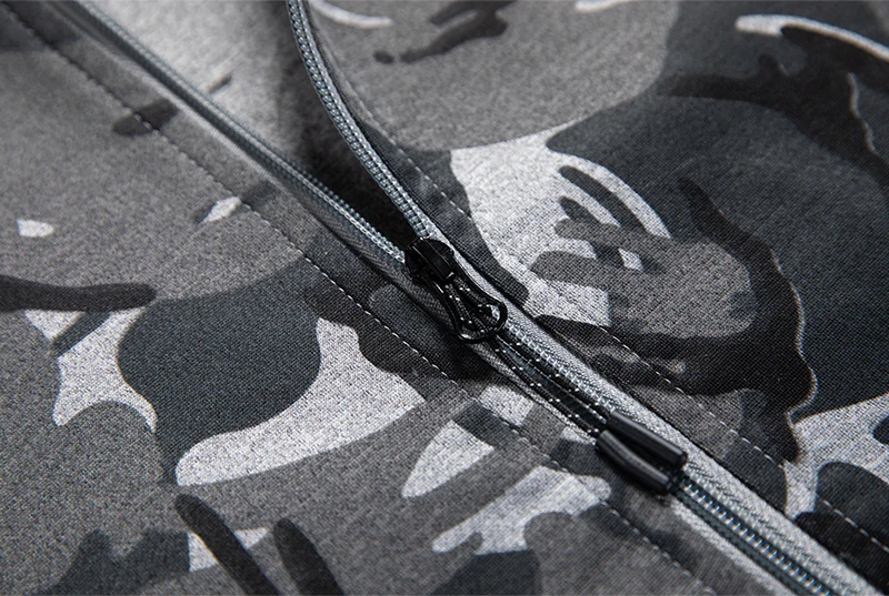 Спортивный костюм мужской Камуфляжный кофта с капюшоном и брюки комплект одежды