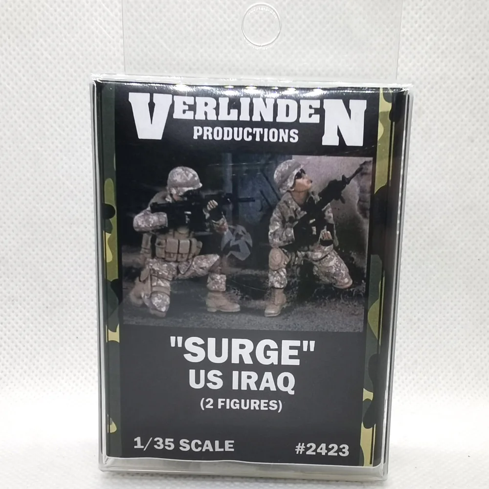 

1/35 "Surge" US Infantry Kneeling in Iraq War (2 Figures/Set) VERLINDEN #2423 Resin Kits Unassembled Uncolored