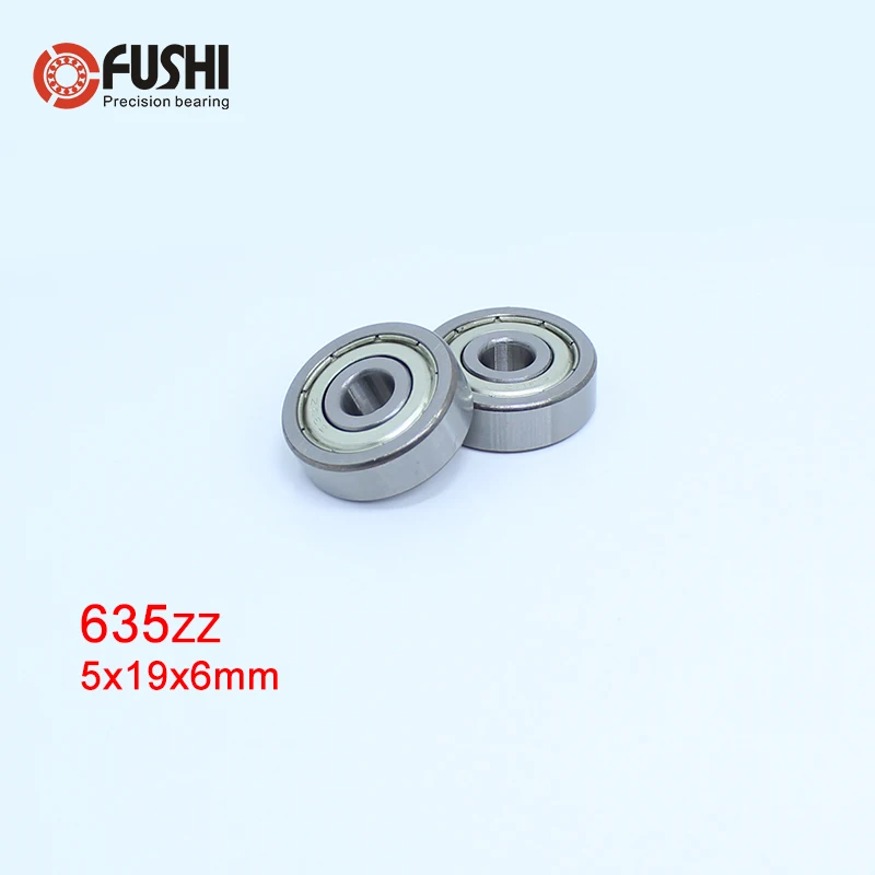 

635ZZ Bearing 5*19*6 mm 10Pcs ABEC-1 Grade R1950ZZ 635Z Miniature 635 ZZ Ball Bearings