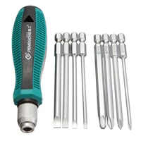 9 in 1 precision screwdriver bit set handle multi function screw driver magnetic multi use slotted phillips hand tools