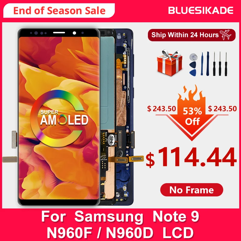 

Super Amoled для Samsung Galaxy Note 9 ЖК-дисплей N960D N960F сенсорный экран дигитайзер для Samsung N960 запасные части