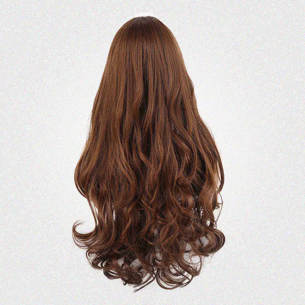 Inhair куб длинные волнистые натуральные парики для косплея натуральные женские парики вечерние термостойкие синтетические парики - Цвет: lc165