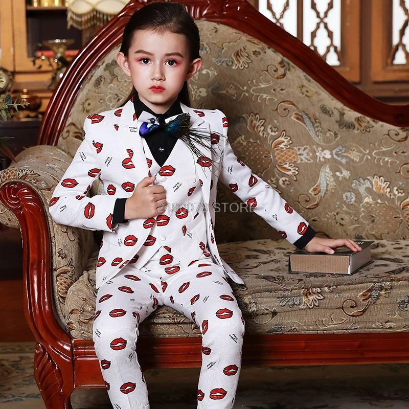 

Костюм детский из жакета и штанов, 3 шт., для девочек