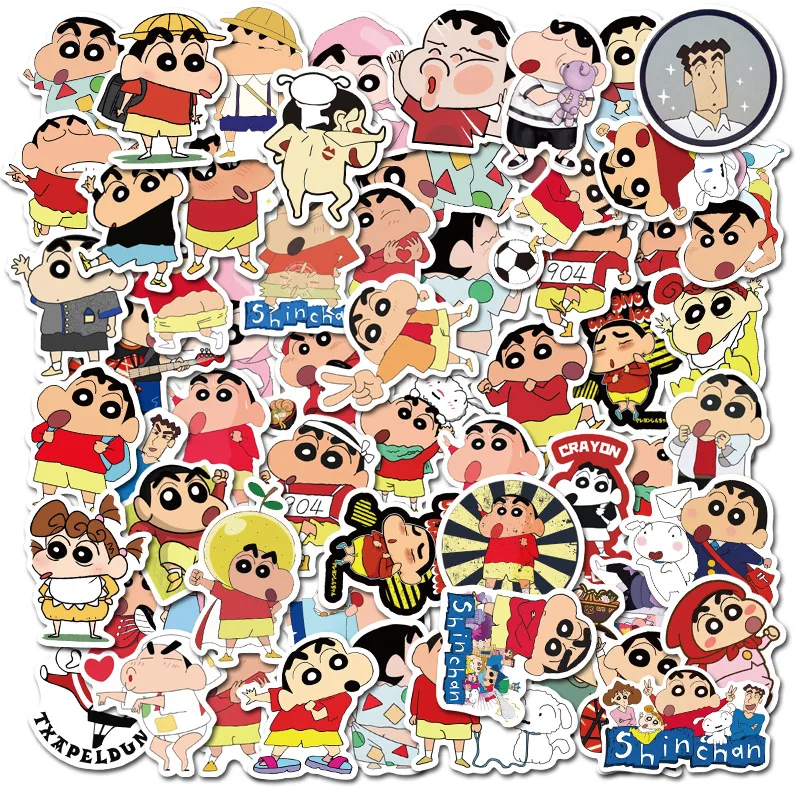 50 шт. Симпатичные стикеры Crayon Shinchan кавайные Мультяшные аниме Стикеры чемодан