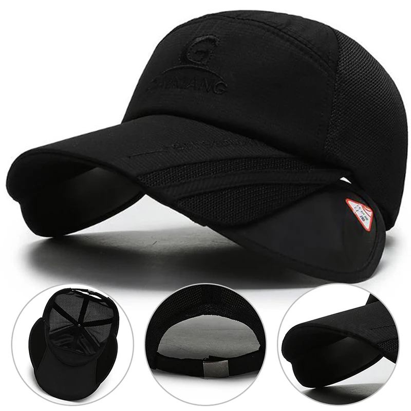 

Sun Hat For Men Summer Fishing Baseball Cap Female Retractable Visor Sun Protection Hats Fishing Cap