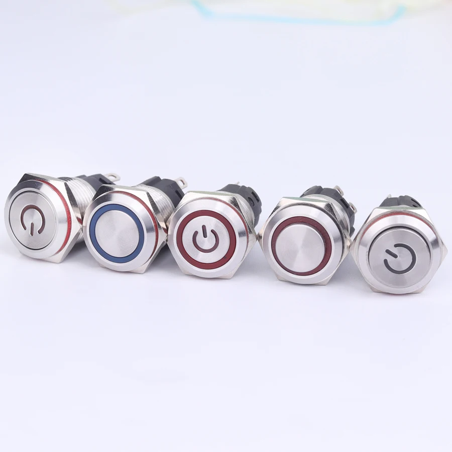 Anillo de interruptor botón Anular Metal 16 мм LED 5 в 6 12 В 220 | Обустройство дома