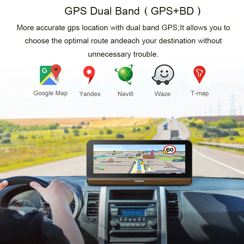 Anfilite 4G Автомобильная камера gps 7," Android Автомобильные видеорегистраторы wifi 1080P видео регистратор видеорегистратор мониторинг парковки Южная Корея карта