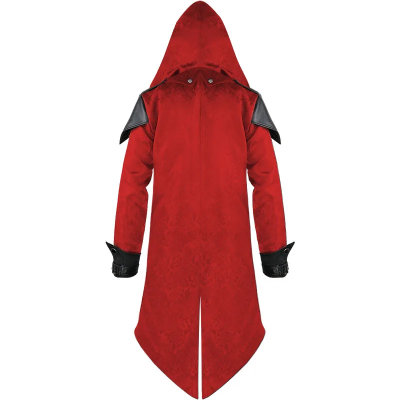 Винтажные костюмы на Хэллоуин с капюшоном мужская куртка длинным рукавом в стиле