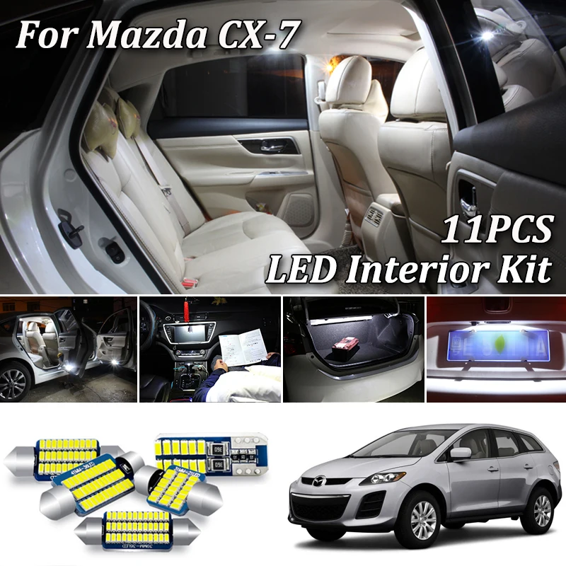 11 шт. белые светодиодные с Canbus автомобильный интерьерный светильник s