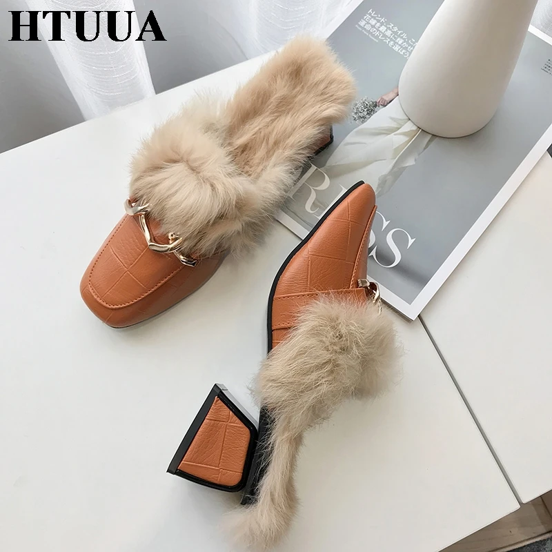 HTUUA/модные шлепанцы на плоской подошве из искусственной кожи с металлической