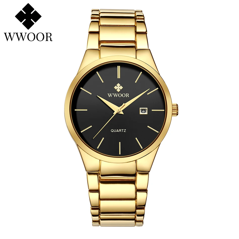

WWOOR Watch Men Top Famous Brand Luxury Gold Men Watch Fashion Sport Waterproof Quartz Wristwatch Men Business relogio masculino