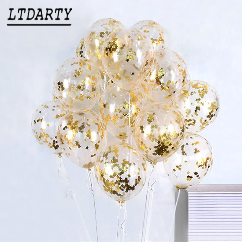 5 шт. 12 дюймов воздушный шар вечерние свадебные украшения золотого серебряного