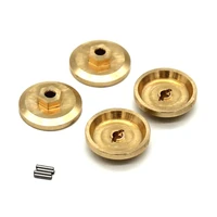 4pcs heavy duty brass wheel hex adapter counterweight for 118 fms toyota fj cruiser land cruiser rc car upgrade parts