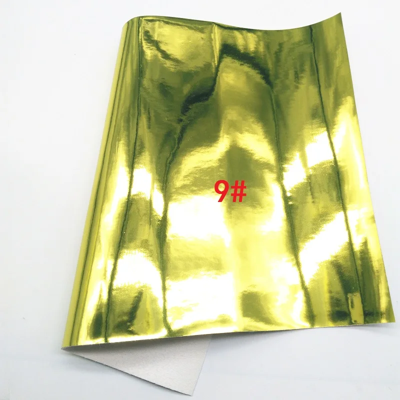 Glitterwishcome 30X134 см мини рулон гладкой лакированной зеркальной искусственной синтетической кожи ткань, GM001 - Цвет: 9