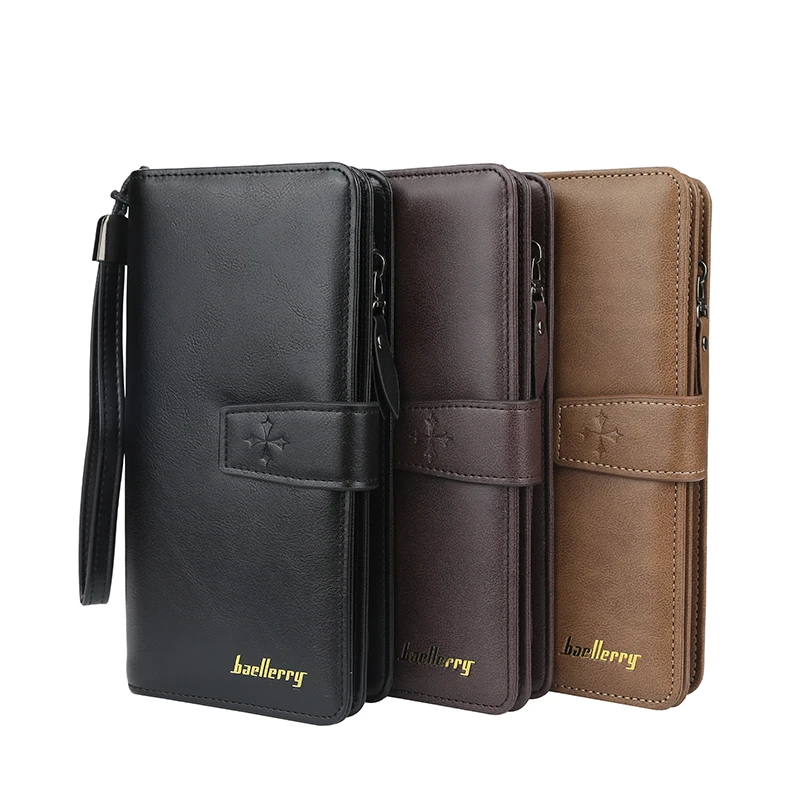 Baellerry мужской клатч из искусственной кожи кошельки на молнии большой объем