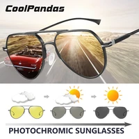 coolpandas brand pilot sunglasses men women photochromic day night driving polarized sun glasse chameleon anteojos de sol hombre
