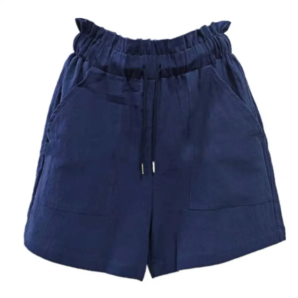 

Solid Color Shorts Women Drawstring High Waist Loose Short for Women Summer Loose Wide Leg Shorts Woman Shorts Femme Shorts