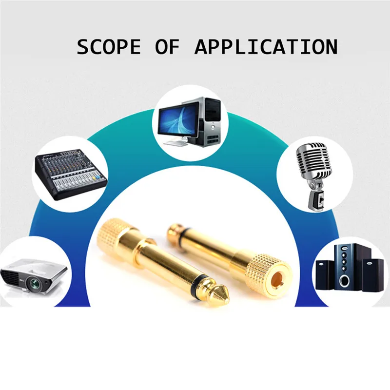 

6.35mm 1/4" Male To 3.5mm 1/8" Female Audio Converter 6.35 Male To 3.5 Female Stereo Terminal Plug Headphone jack Adapter