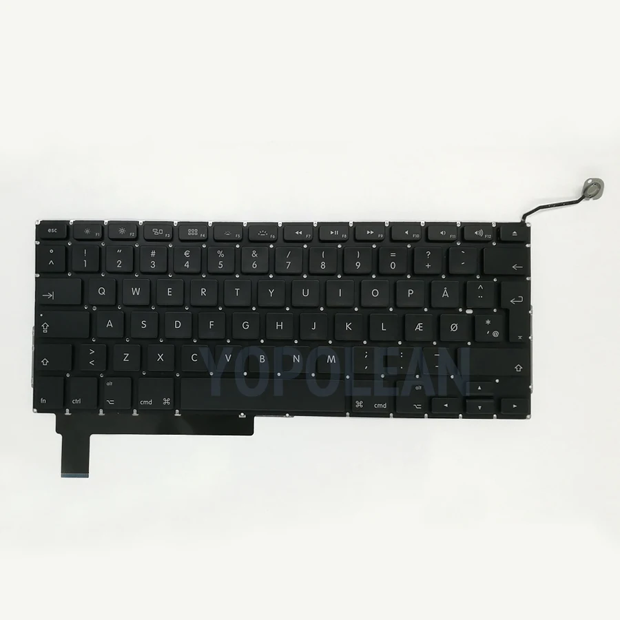 Новая Дания Датская клавиатура для Macbook Pro Unibody 15 дюймов A1286 2009 2010 2011 2012