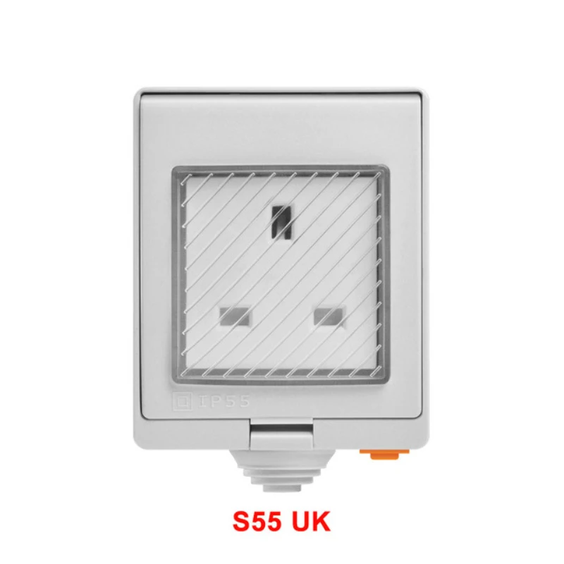 UK Sonoff S55 Wifi умная розетка водонепроницаемая розетка переключатель домашней автоматизации Совместимость с eWelink ALEXA Amazon GOOGLE Home - Комплект: UK