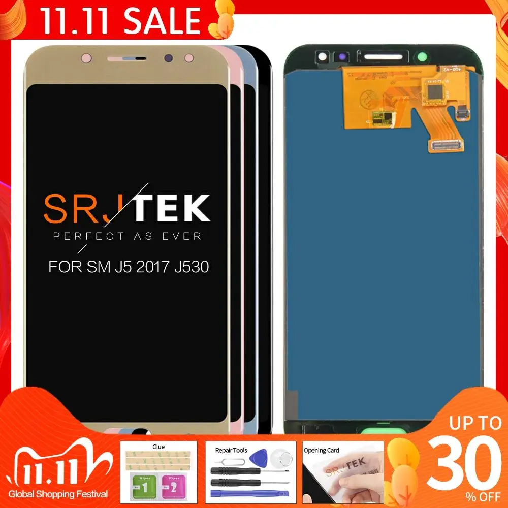 ЖК дисплей для SAMSUNG Galaxy J5 Pro 2017 J530 J530F SM сенсорный экран дигитайзер Samsung 2017|Экраны