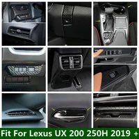 carbon fiber look interior refit kit dashboard air ac door bowl gear box cover trim for lexus ux 200 250h 2019 2022