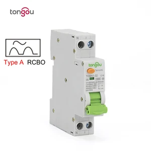 Автоматический выключатель остаточного тока, 6КА, 18 мм, 6A, 10A, 20A, 25A, 32A, 30mA, 1P + N, с защитой от перегрузки по току и утечки