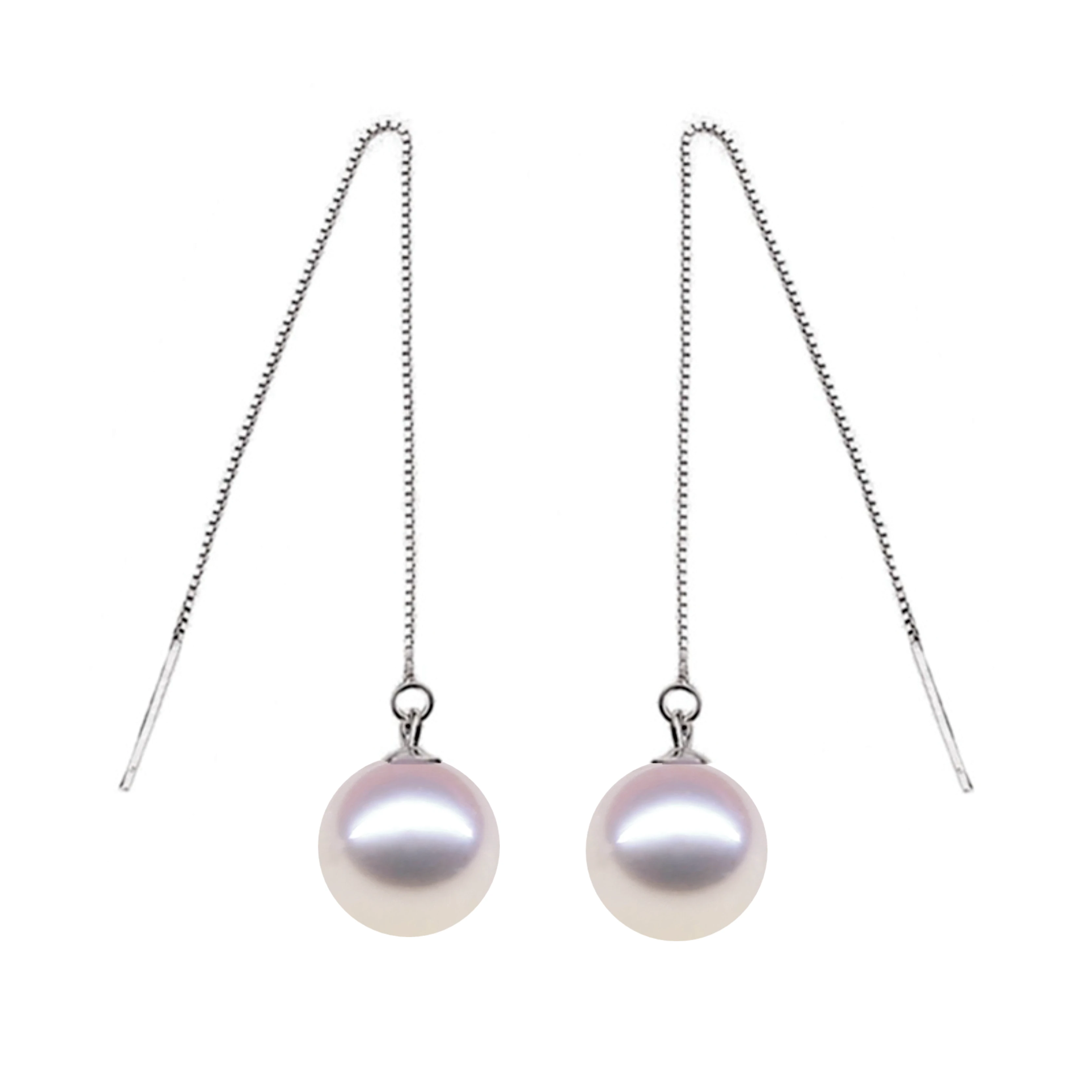 

Hot s925 sterling silver tassel earrings Rounded pearl Earrings Fashion sterling silver earrings for women and girl