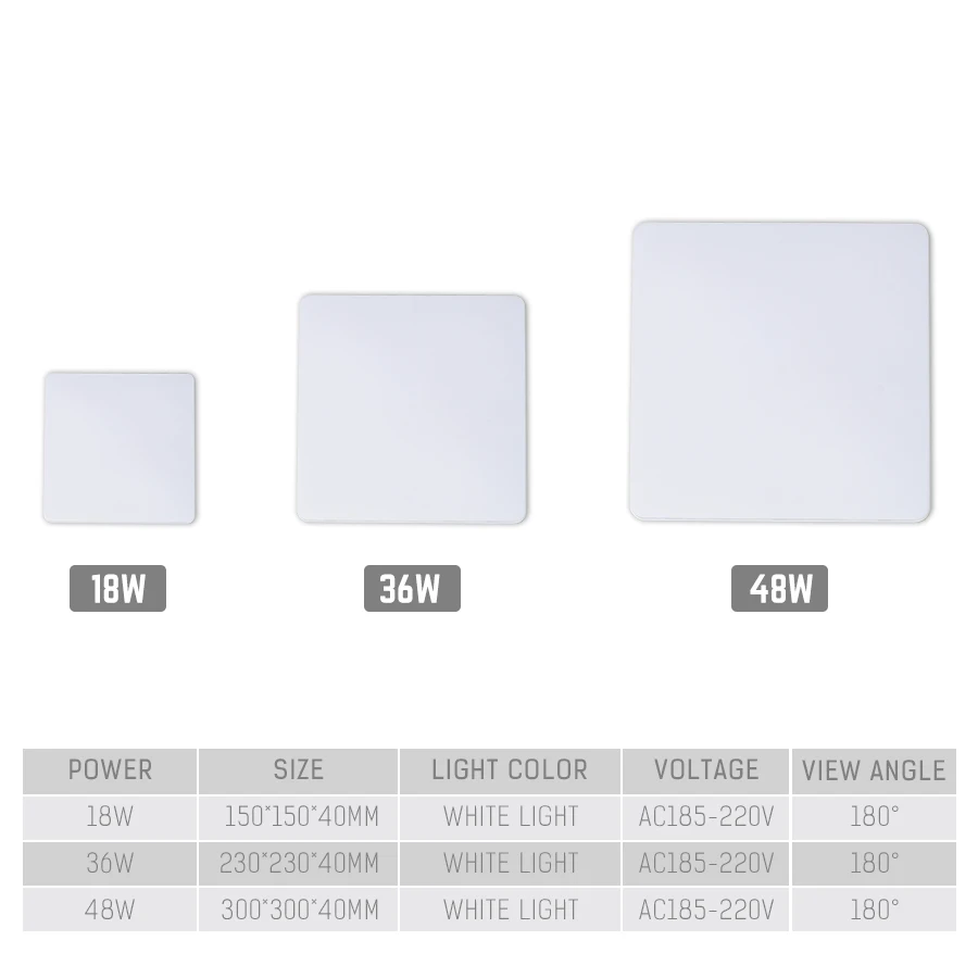 Светодиодный потолочный светильник 18 Вт 36 48 с креплением на поверхность