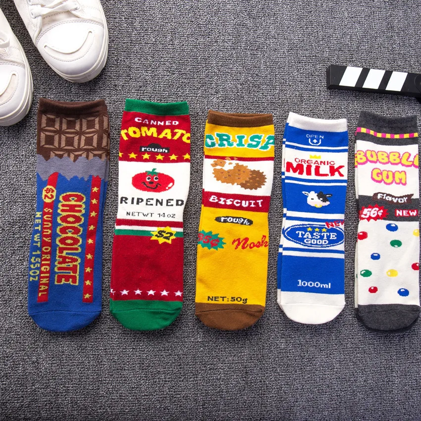 Женские носки в стиле Харадзюку корейские японские хлопковые Мультяшные милые с