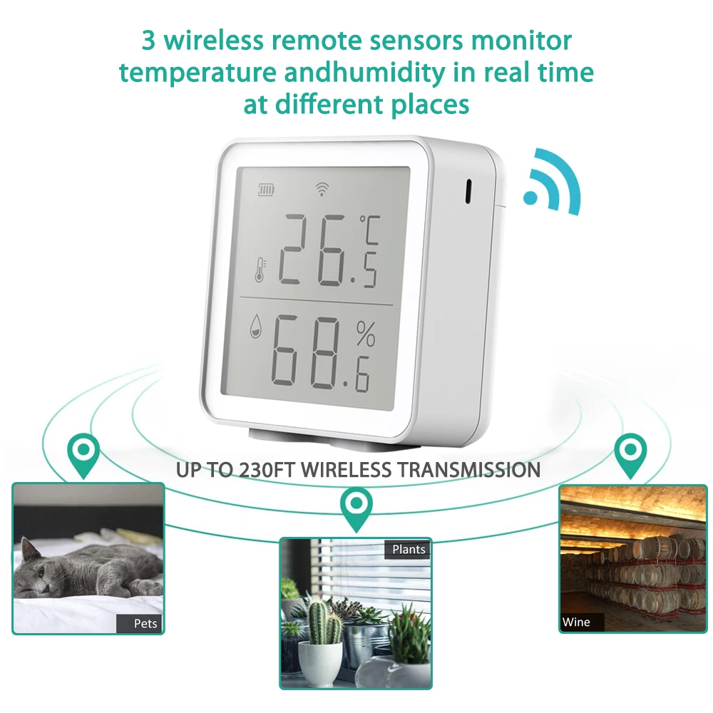 Датчик температуры и влажности Tuya Wi-Fi Zigbee контроллер внутренний гигрометр