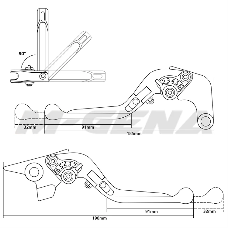 Тормозной рычаг сцепления для YZF 600 YZF-R6 YZF600 R6 1999-2004 2000 2001 2002 2003 Аксессуары