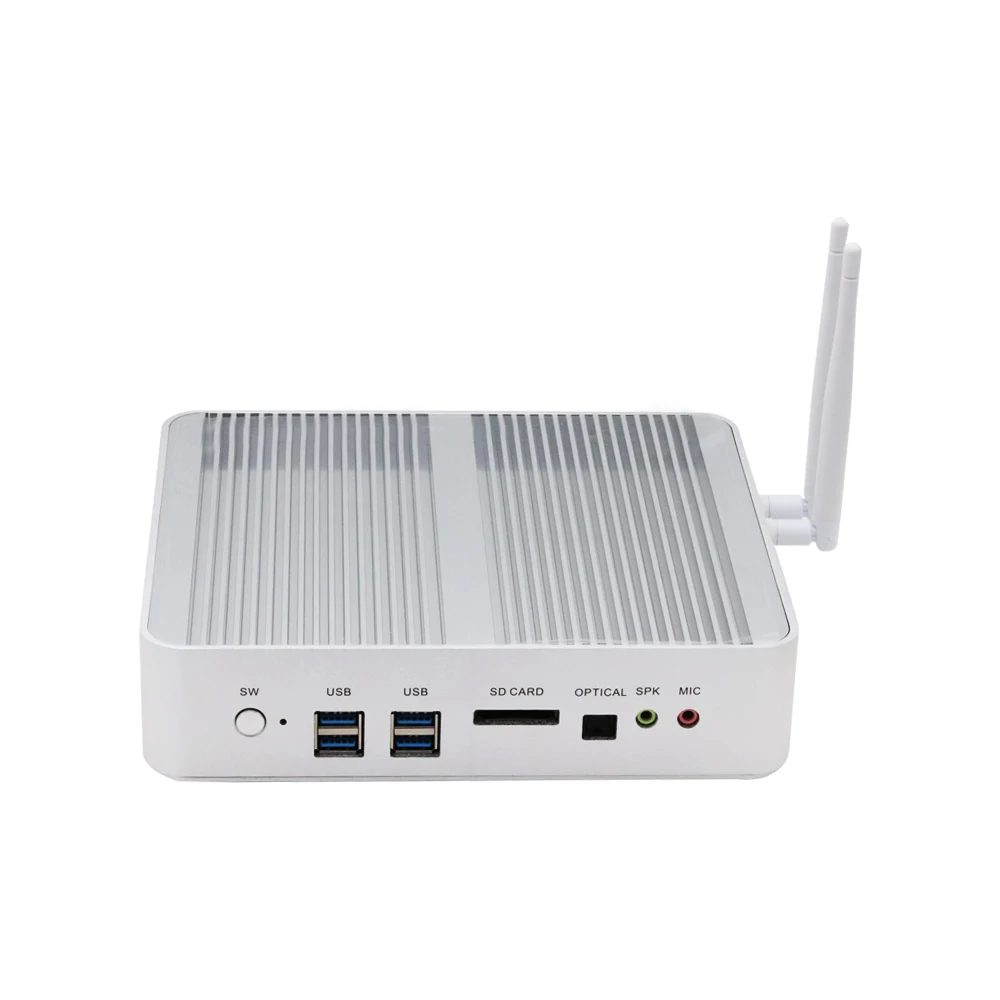 Супер безвентиляторный мини ПК с Windows 10 Pro Intel Core i5 5200U i7 5500U SD карты 4 к HTPC 16 г