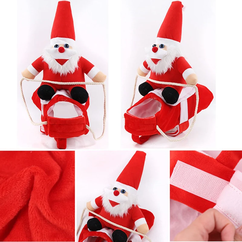 Праздничные вечерние наряды Рождественская Одежда для собак костюмы Санты