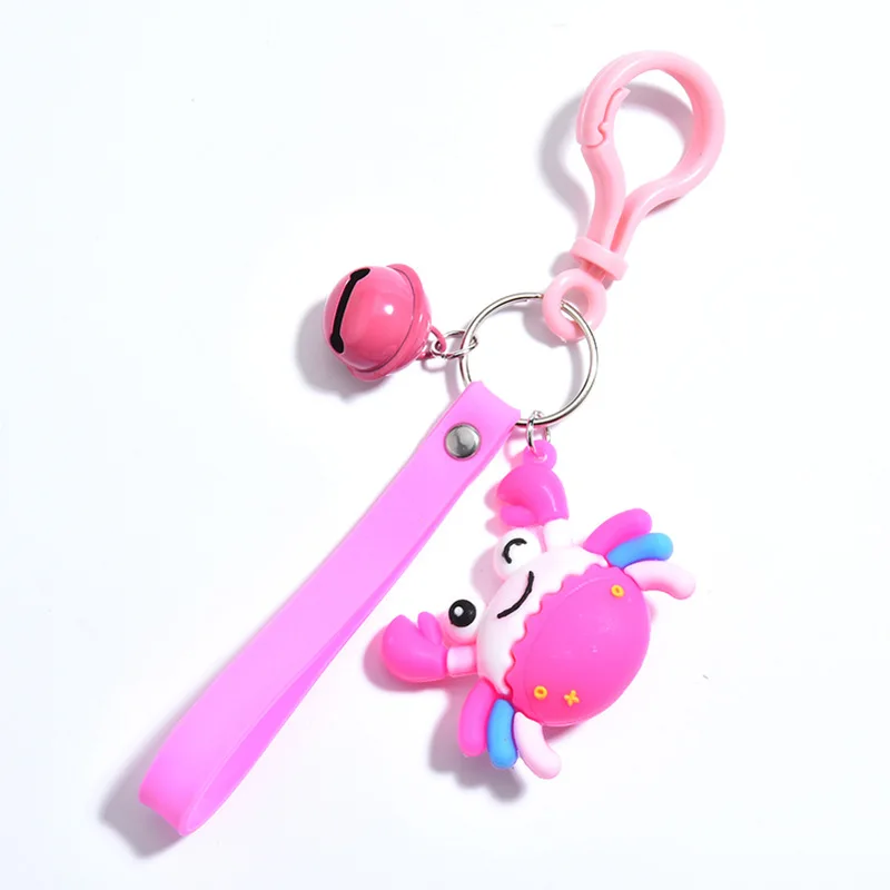 Милый кожаный маленький краб мини брелок для мальчиков и девочек Любовь