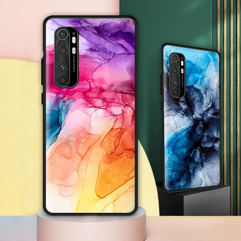 Чехол-накладка для Xiaomi Mi 8 9 10 Lite Pro SE 9T 10T CC9 CC9e с мраморным рисунком | Мобильные