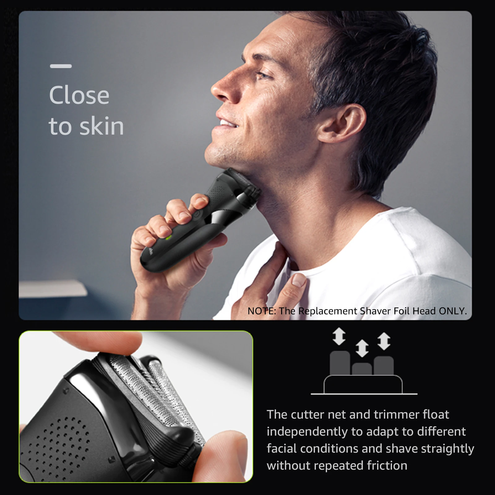 Сменная бритва фольга головка резак совместим с лезвием Braun 21B 3 серии 300S