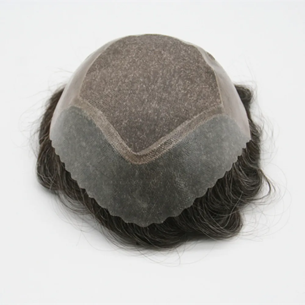 Универсальный монохромный Топ для мужчин парик человеческих волос протез |