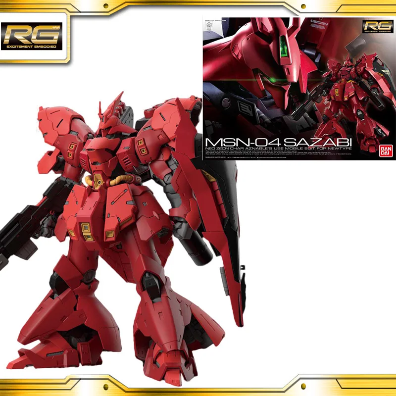 BANDAI GUNDAM RG 1/144 MSN 04 Sazabi Gundam Модель Детская сборка робот аниме экшн Фигурки